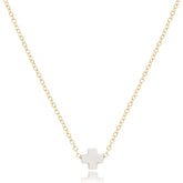 16" Necklace Gold - Signature Cross Small