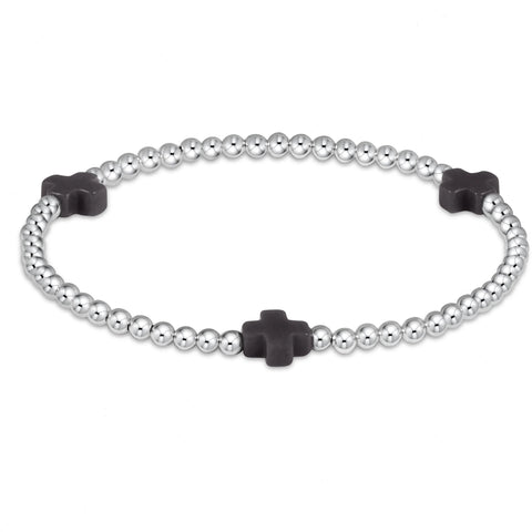 Signature Cross Sterling Pattern 3mm Bead Bracelet