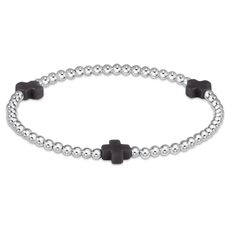Signature Cross Sterling Pattern 3mm Bead Bracelet