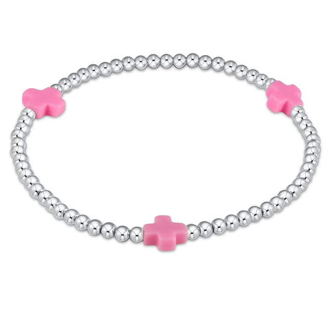 Signature Cross Sterling Pattern 3mm Bead Bracelet