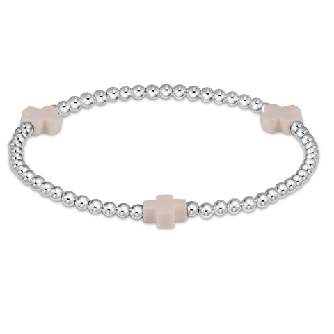 Signature Cross Sterling Pattern 3mm Bead Bracelet