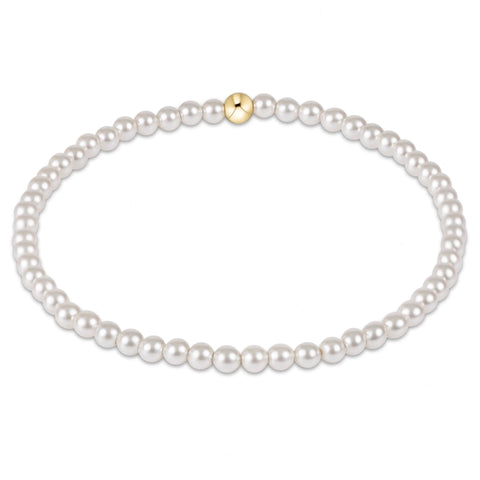classic pearl 3mm bead bracelet