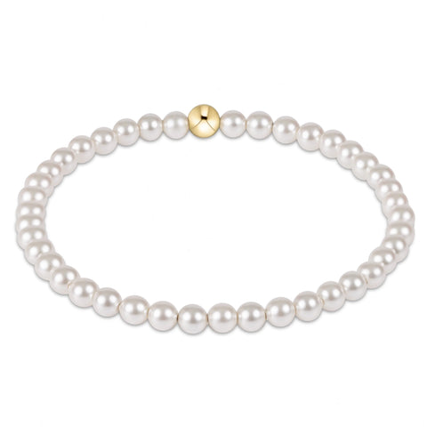 classic pearl 4mm bead bracelet