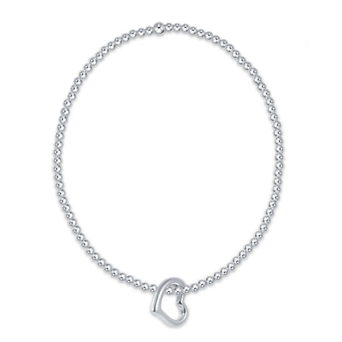 Classic Sterling 2.5mm Bead Bracelet - Love Sterling Charm