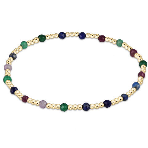 Gemstone Gold Sincerity Pattern 3mm Bead Bracelet - Hot Mess FW25