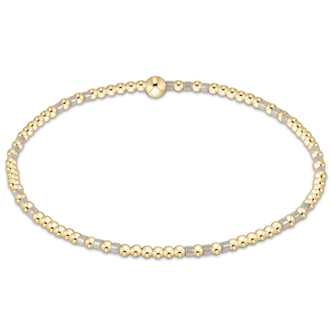 Hope Joy Pattern 2mm Bead Bracelet - Milkshake