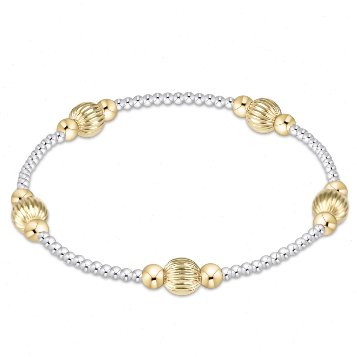 purpose dignity 6mm bead bracelet - mixed metal