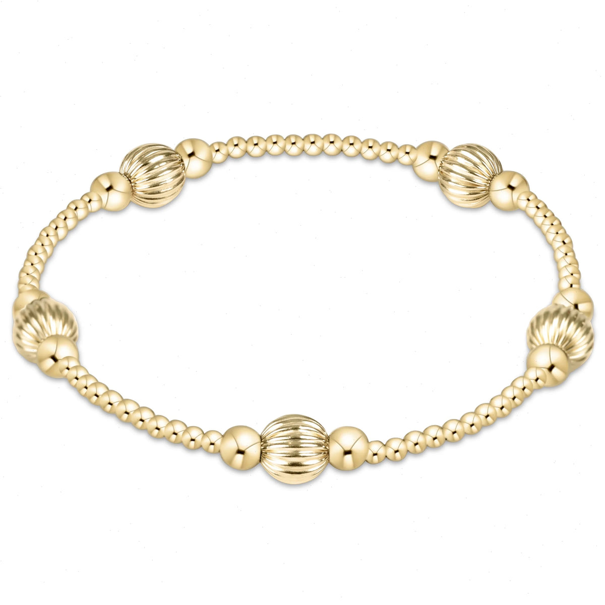purpose dignity 6mm bead bracelet - gold