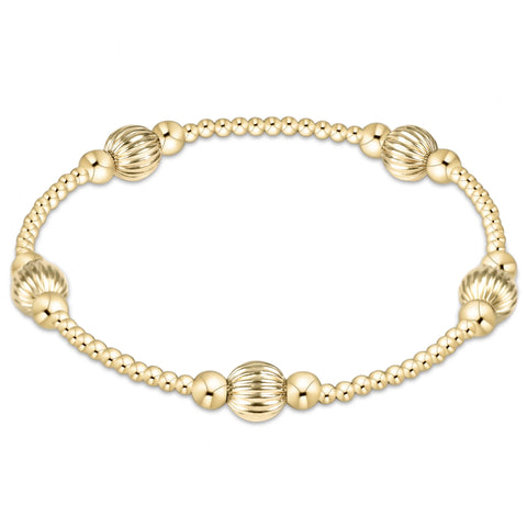purpose dignity 6mm bead bracelet - gold