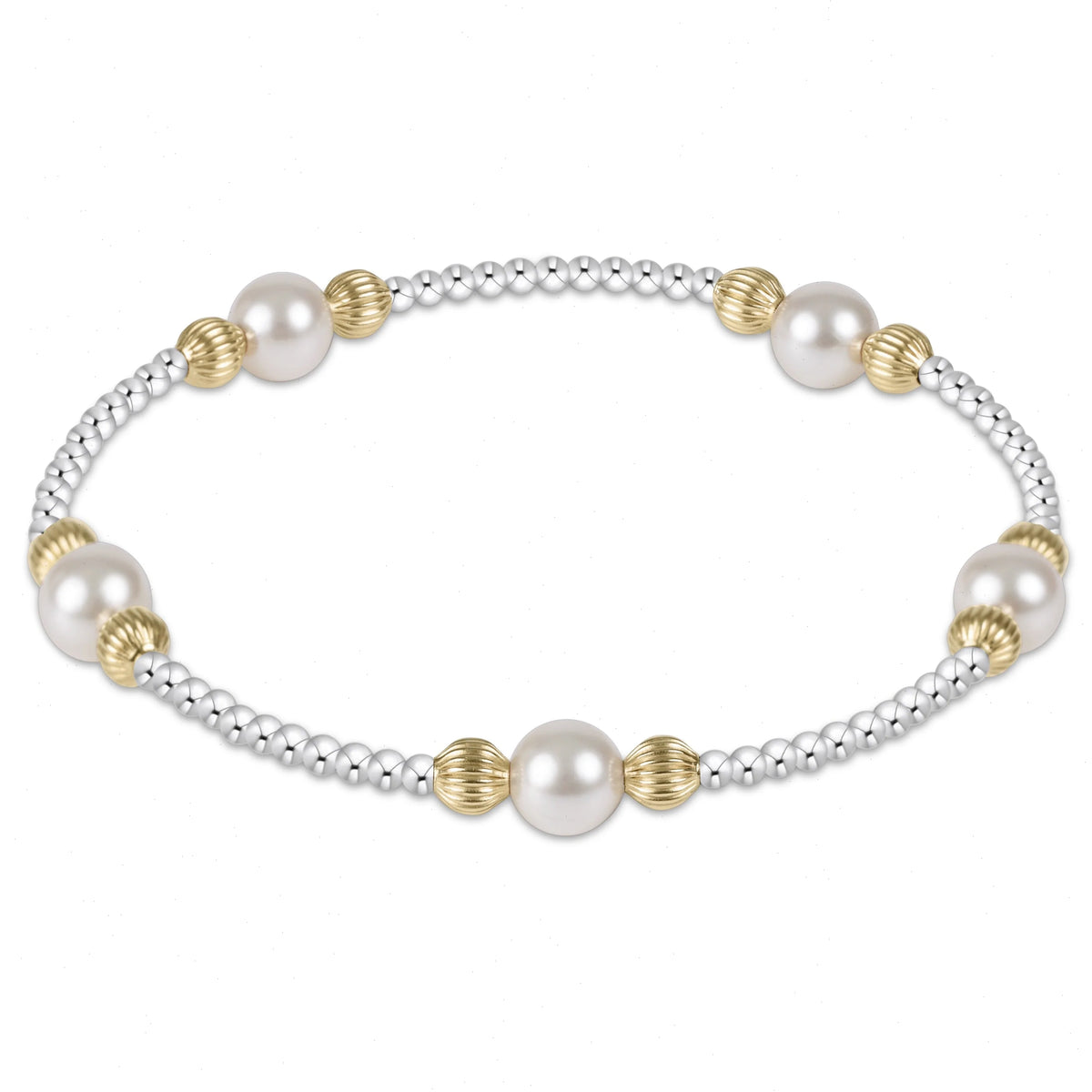 purpose dignity pearl 6mm bead bracelet - mixed metal