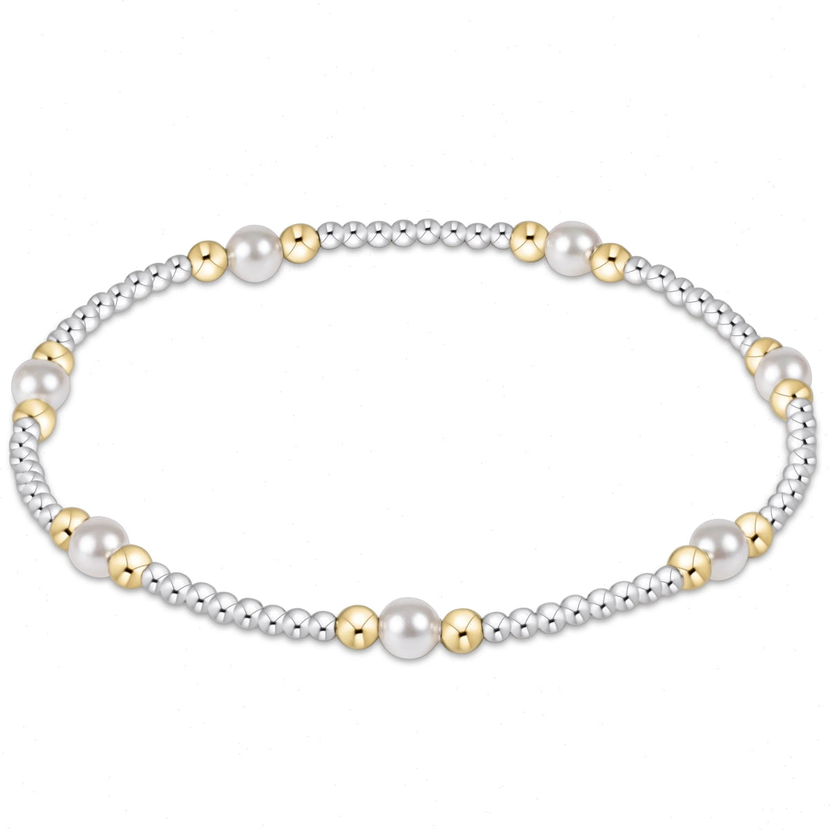 purpose pearl 4mm bead bracelet - mixed metal