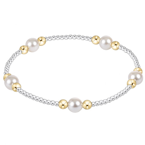 purpose pearl 6mm bead bracelet - mixed metal