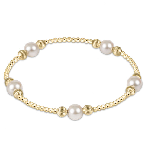 purpose pearl 6mm bead bracelet - dignity