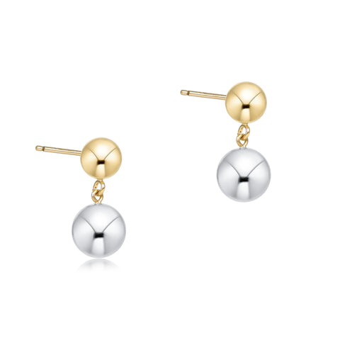 Classic 8mm Ball Drop Stud - Mixed Metal