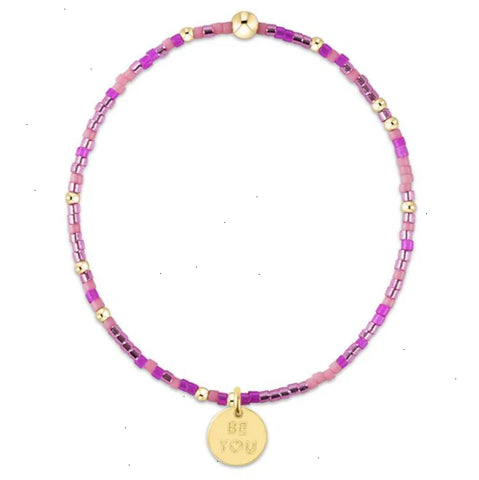 egirl Hope Unwritten Bracelet - Back To The Fuchsia - be you. Small Gold Disc