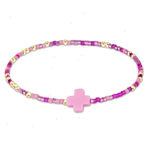 egirl Hope Unwritten Signature Cross Bracelet - Back To The Fuchsia