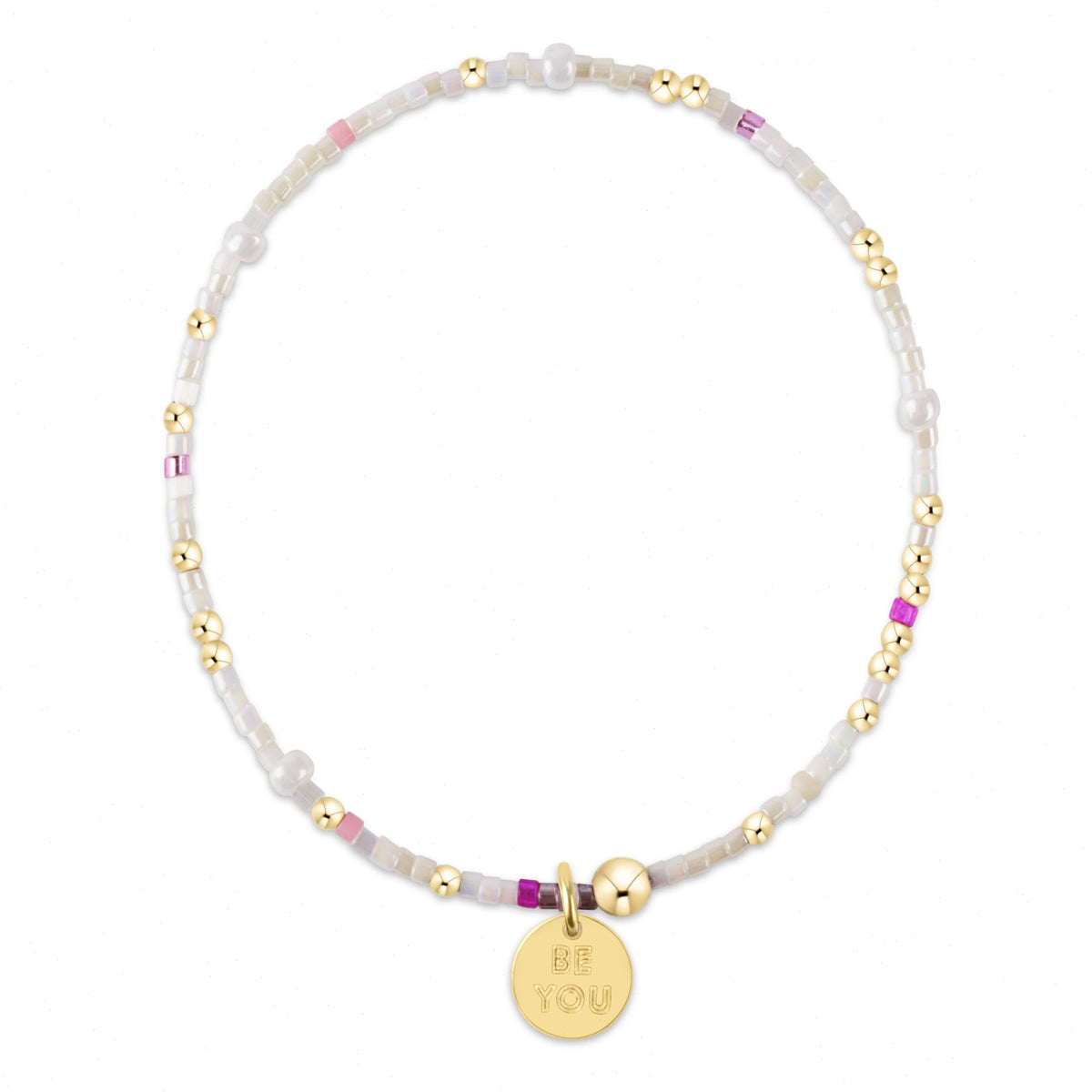egirl Hope Unwritten Bracelet - With Sprinkles On Top - be you. Small Gold Disc