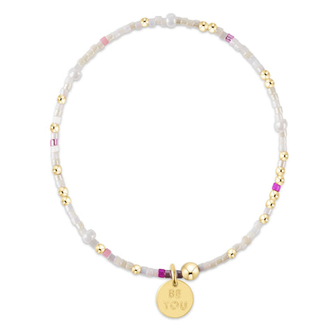 egirl Hope Unwritten Bracelet - With Sprinkles On Top - be you. Small Gold Disc