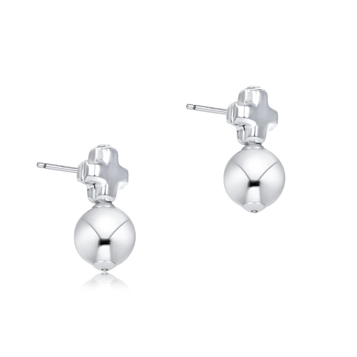 Signature Cross Small Sterling Stud - Classic Sterling