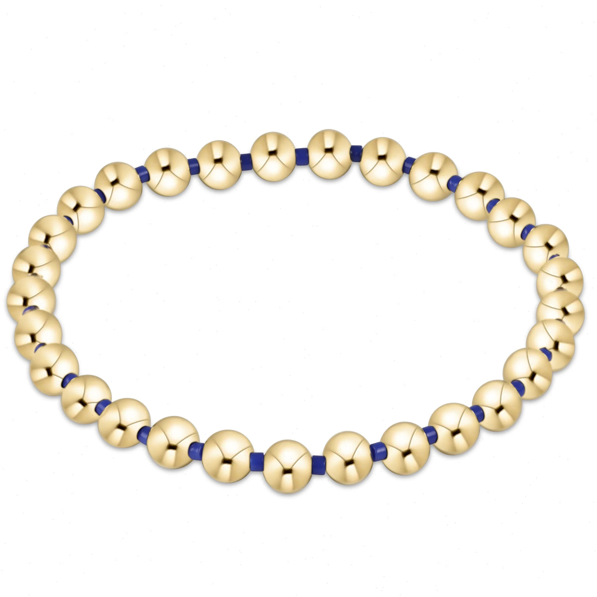 Gameday Hope Grateful 5mm Bead Bracelet - Blue