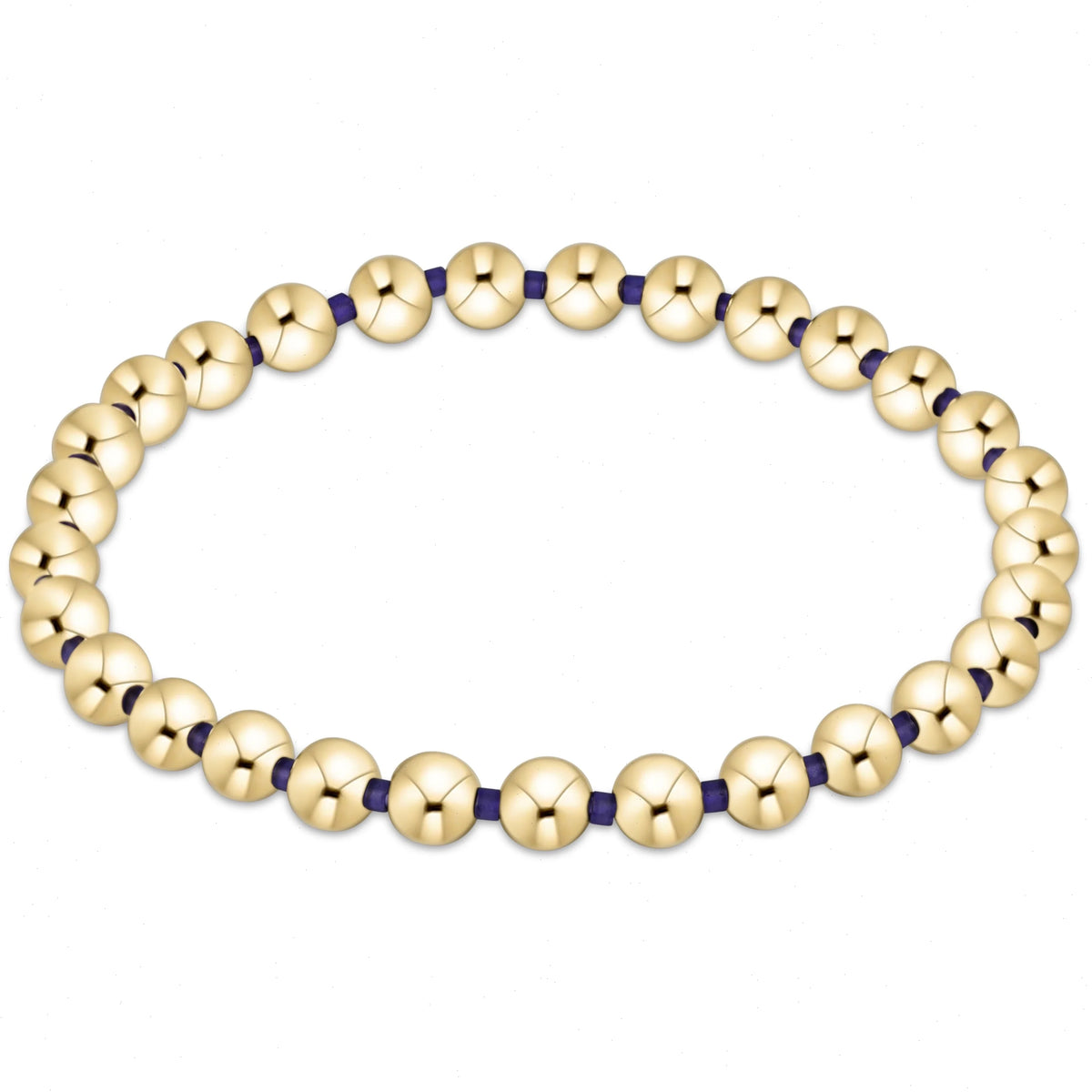 Gameday Hope Grateful 5mm Bead Bracelet - Deep Purple