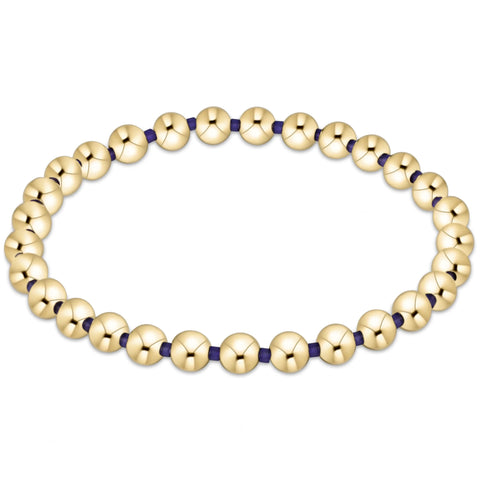 Gameday Hope Grateful 5mm Bead Bracelet - Deep Purple