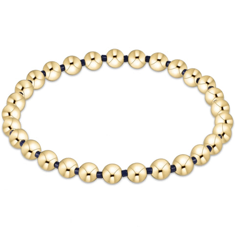 Gameday Hope Grateful 5mm Bead Bracelet - Navy