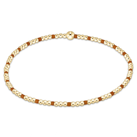 Gameday Hope Sincerity Pattern 2mm Bead Bracelet - Burnt Orange