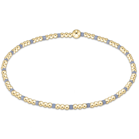Gameday Hope Sincerity Pattern 2mm Bead Bracelet - Light Blue