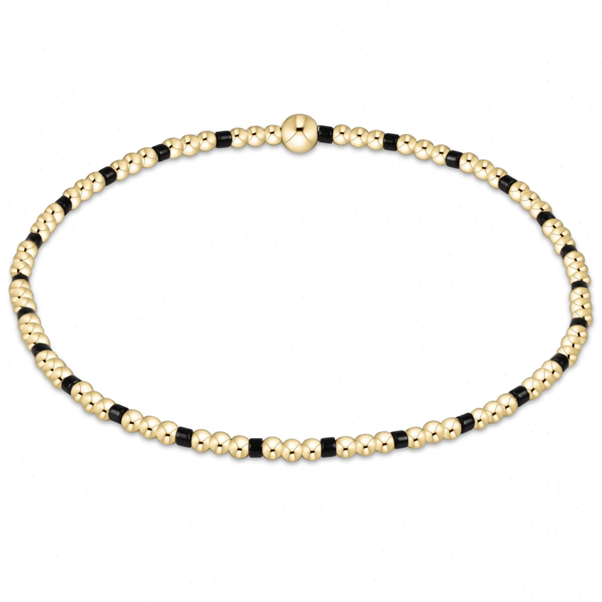 Gameday Hope Sincerity Pattern 2mm Bead Bracelet - Onyx