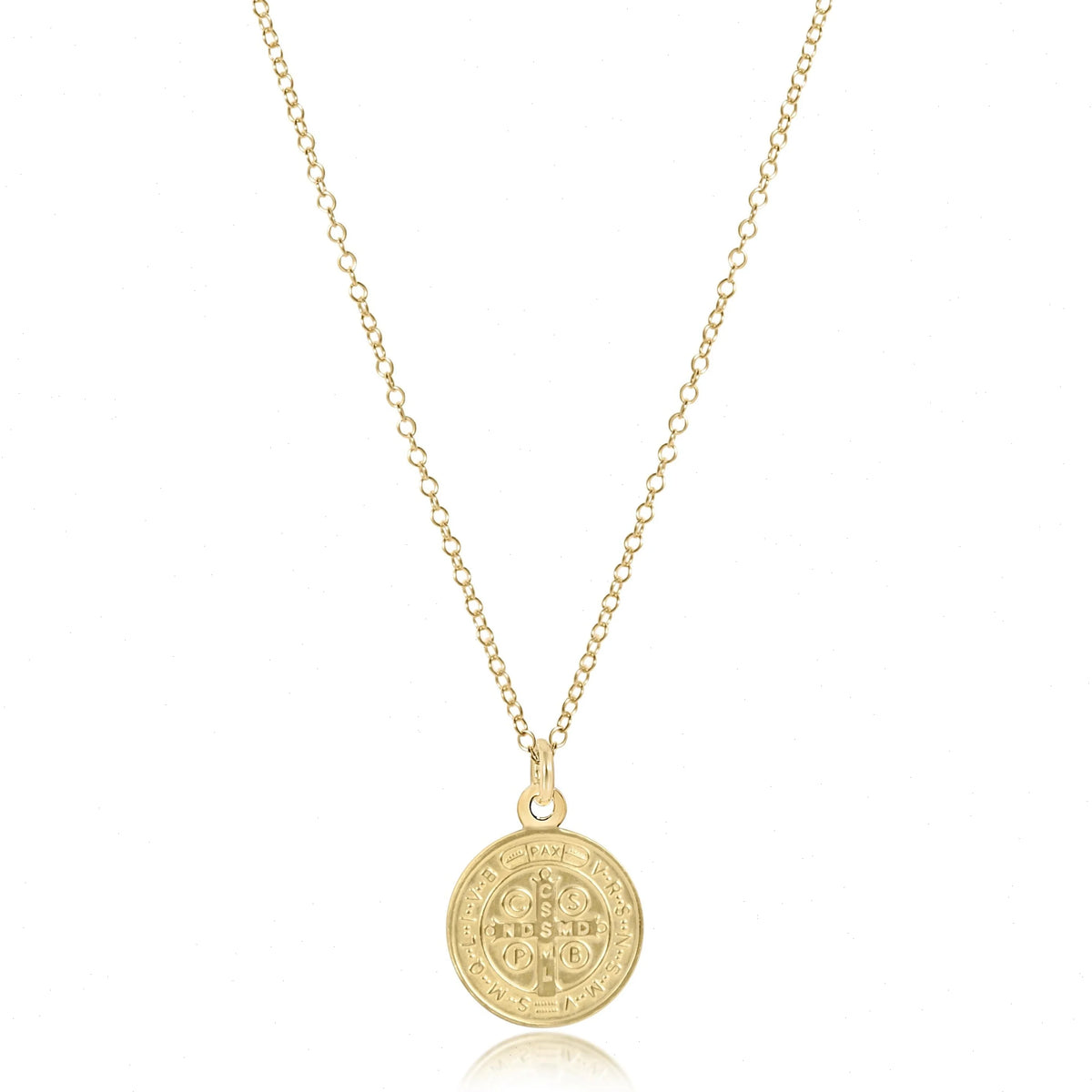 16" Necklace Gold - Blessing Gold Disc