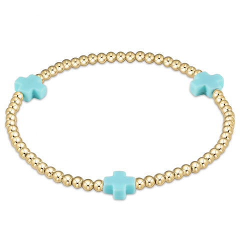 egirl signature cross bracelet gold