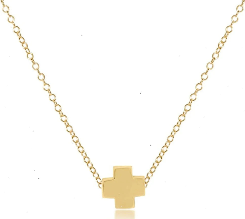 egirl 14" Necklace Gold - Signature Cross Gold