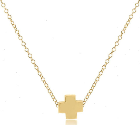egirl 14" Necklace Gold - Signature Cross Gold