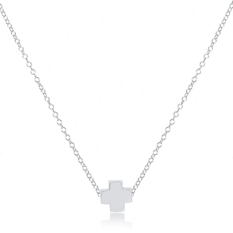 16" Necklace Sterling - Signature Cross Sterling