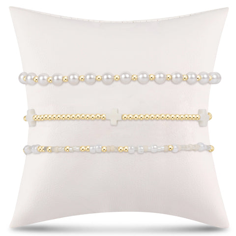 e's gift drawer stack - gold off-white