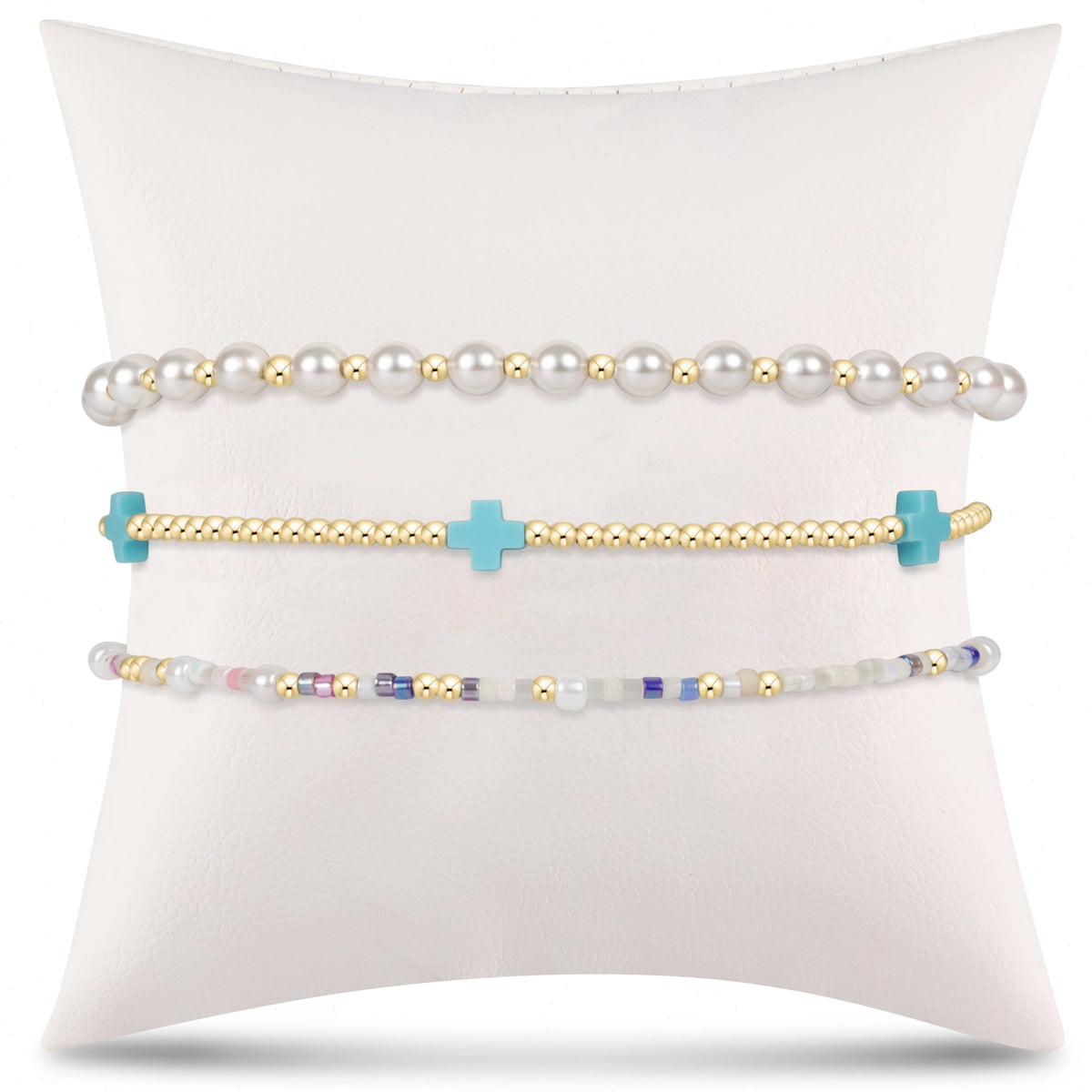 e's gift drawer stack - gold turquoise