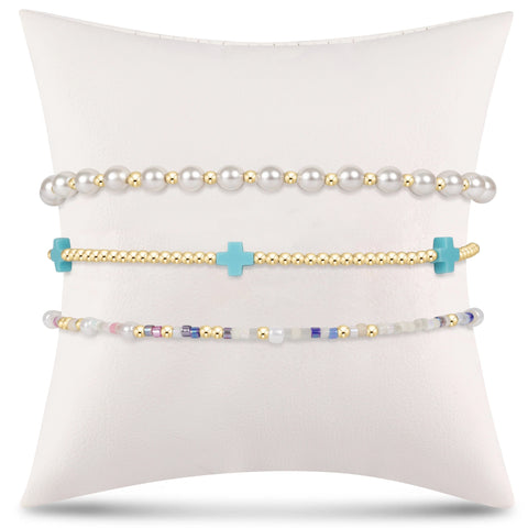 e's gift drawer stack - gold turquoise