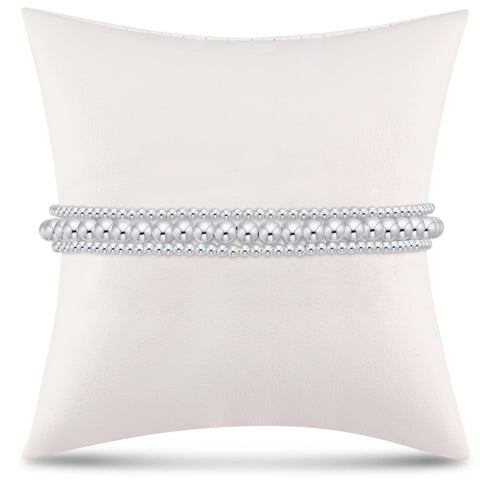 simply classic sterling stack - 4mm - stack of 3