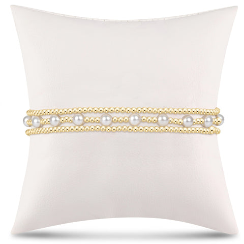 simply classic sincerity stack - pearl - stack of 3