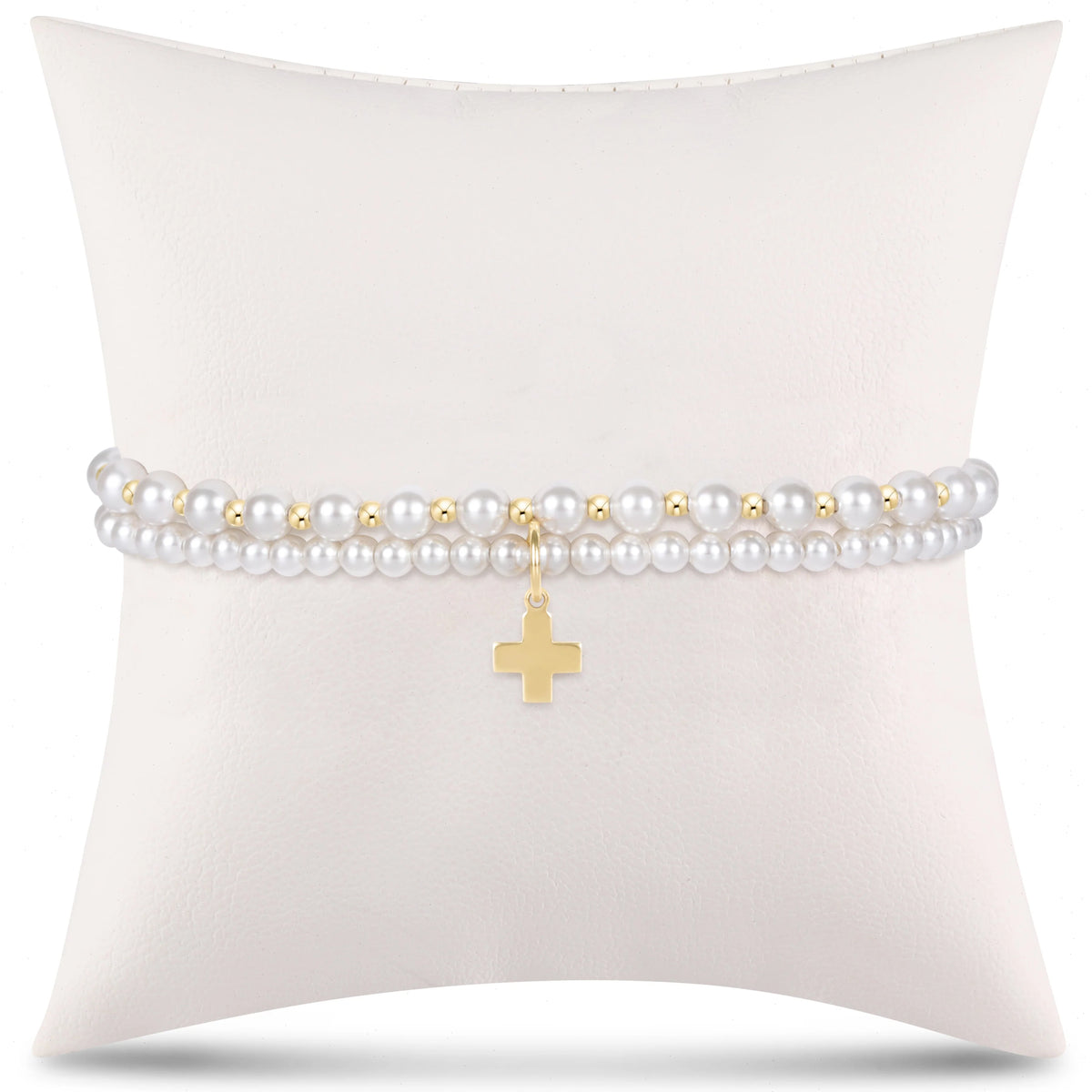 enewton Extends - grateful for you gift stack - pearl signature cross charm