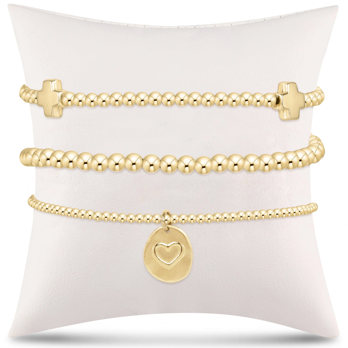 enewton Extends - e's go-to gift stack - gold small inspire love