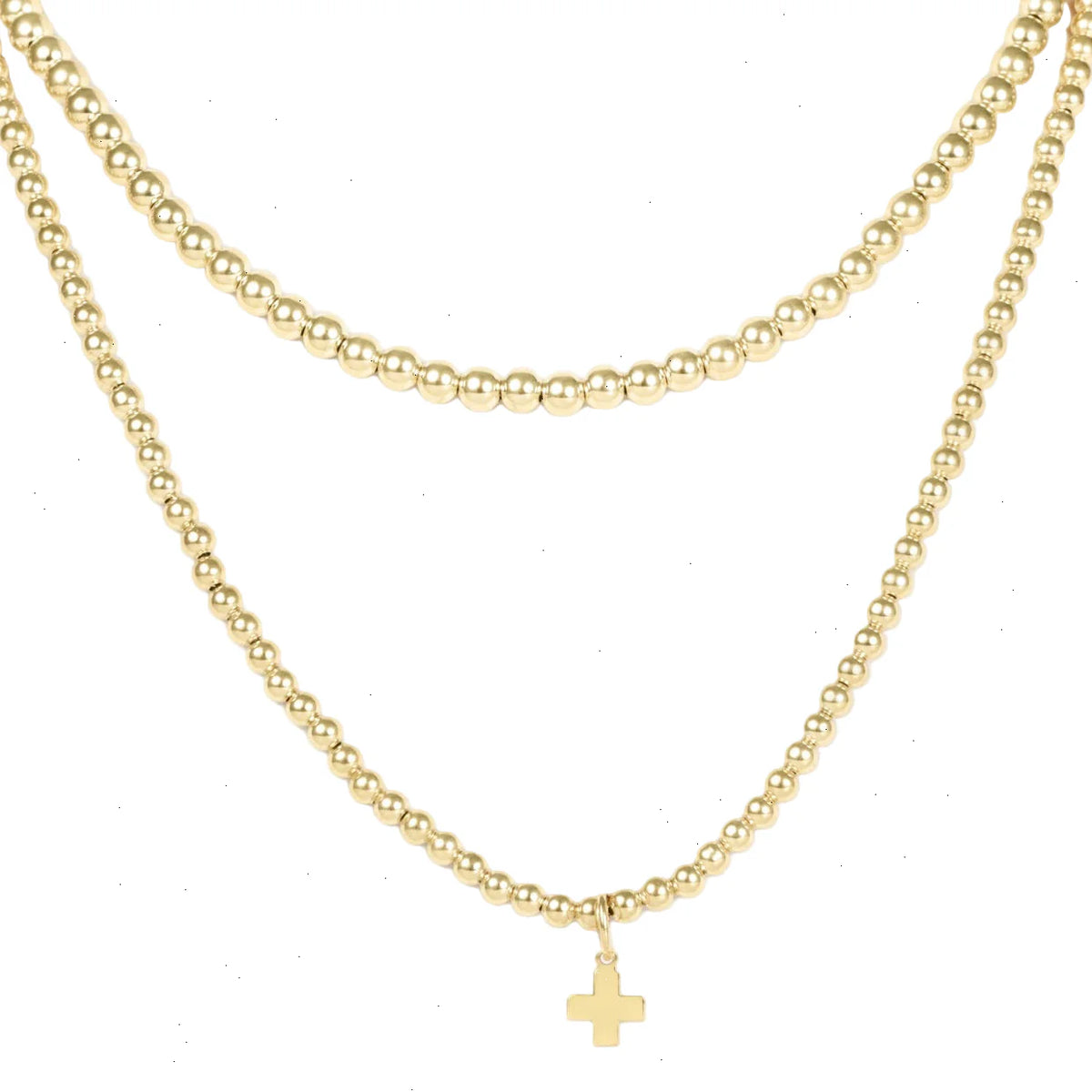 layers with meaning - gold signature cross charm