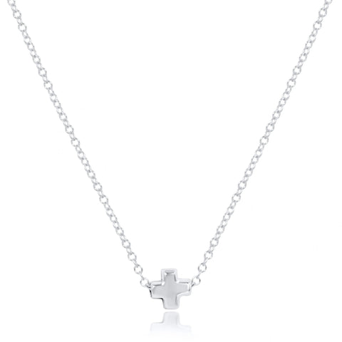 16" Necklace Sterling - Signature Cross Small Sterling