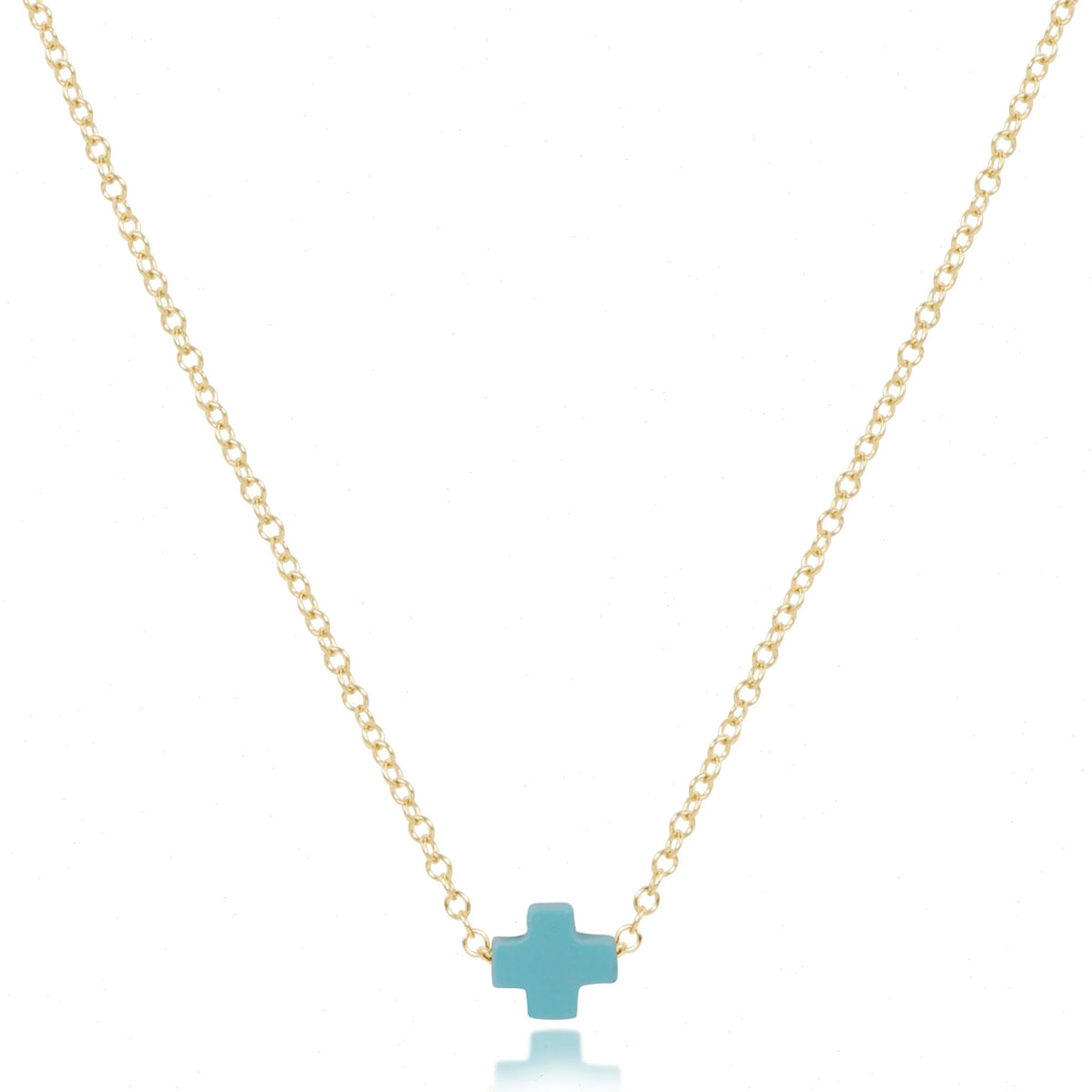 egirl 14" Necklace Gold - Signature Cross Small