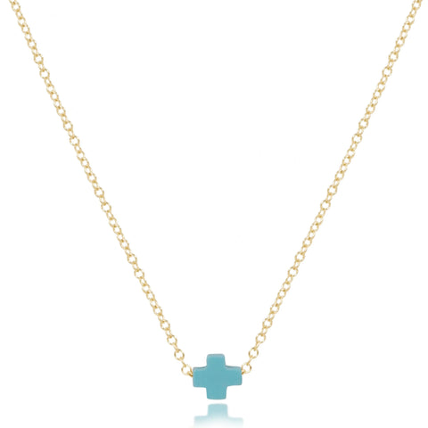 egirl 14" Necklace Gold - Signature Cross Small