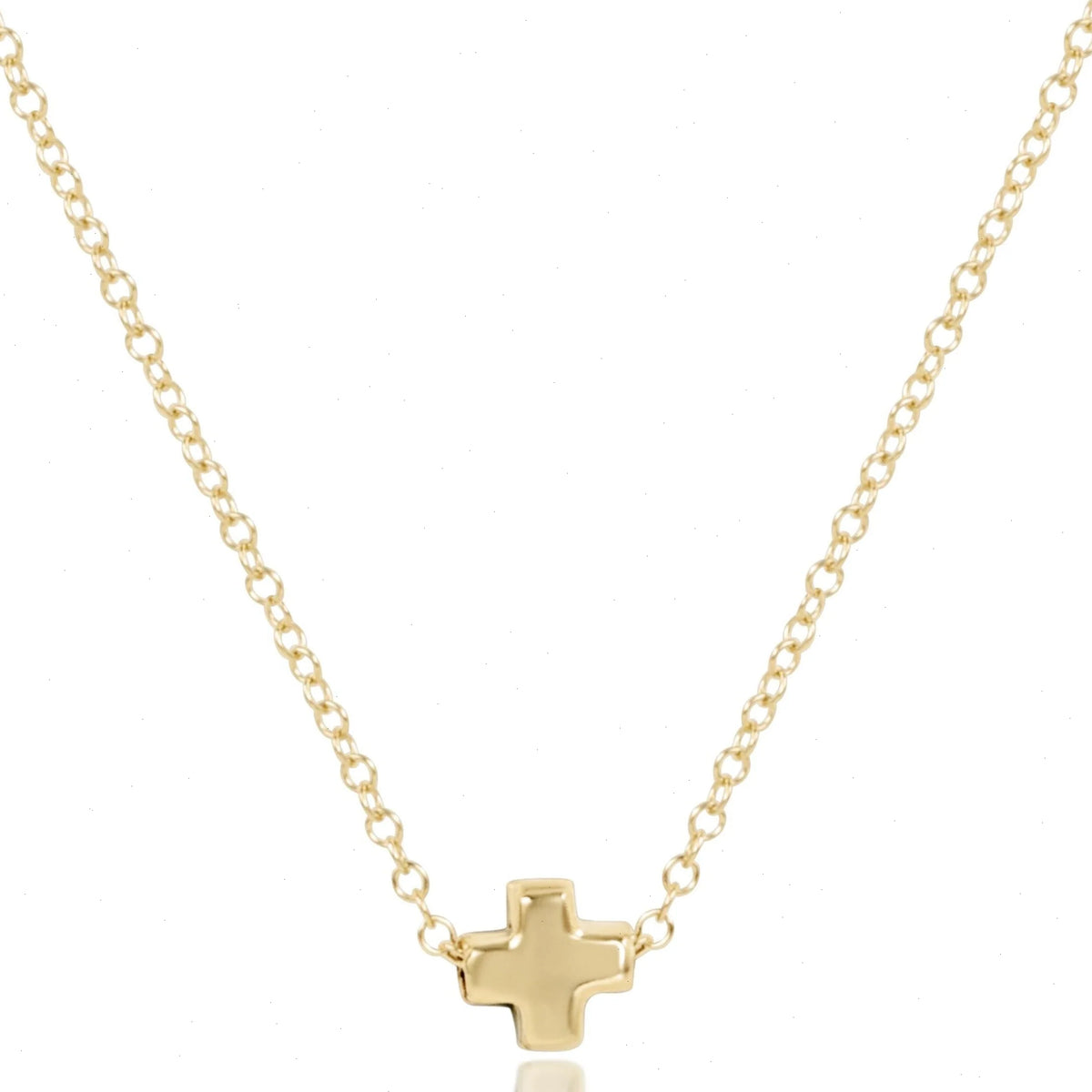 egirl 14" Necklace Gold - Signature Cross Small Gold