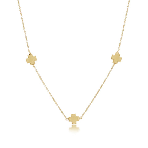choker simplicity chain gold - signature cross gold