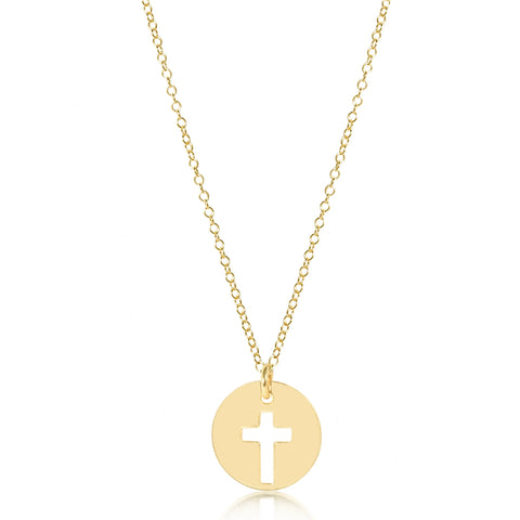 egirl 14" Necklace Gold - Blessed Gold Disc