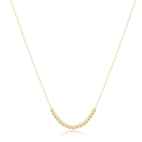 16" Necklace Gold - Classic Beaded Bliss - 2.5mm Gold
